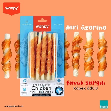 Tavuk Sargılı Çiğneme Çubukları 85 g, Köpek Ödülü