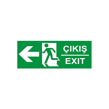 ACİL ÇIKIŞ LEVHASI PVC SOL YÖN