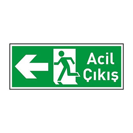 ACİL ÇIKIŞ LEVHASI PVC SOL YÖN