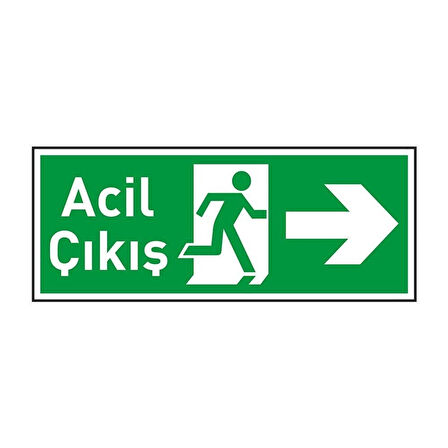ACİL ÇIKIŞ LEVHASI PVC SAĞ YÖN