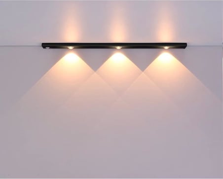 Hareket Sensörlü Ledli Gece Lambası, Parlaklık Ayarı Yapılabilir, 3000K-6000K, 3 Mod, Kablosuz, Merdiven Aydınlatması, USB Şarj Edilebilir Işık, LED Manyetik Lamba (Cata - Bella - Siyah 40 Cm)
