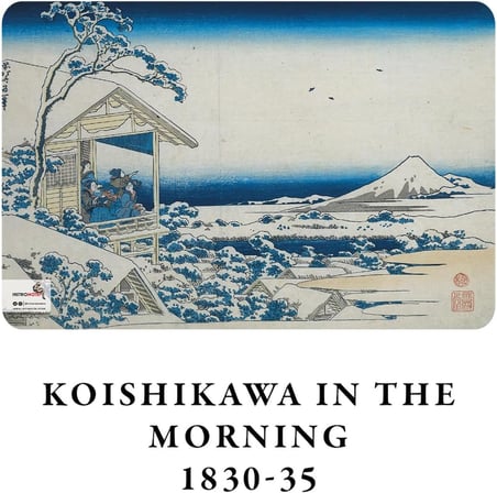 Mount Fuji Series III - A6, Hokusai 4'lü Defter Seti III, Çizgisiz, Toplam 192 Sayfa, Her biri 48 Sayfa, Tel Dikiş, Esnek Kapak, Oval Kenar, Tuval Doku, 60 gram, Sarı Krem Renk