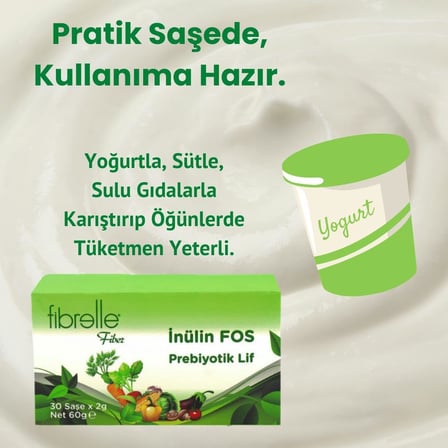 inülin Fos Prebiyotik Lif 2 gr saşe 30 adet kutu 1 adet