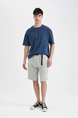 DeFacto Oversize Fit Düz Paça Şort B8797AX24SMGR367