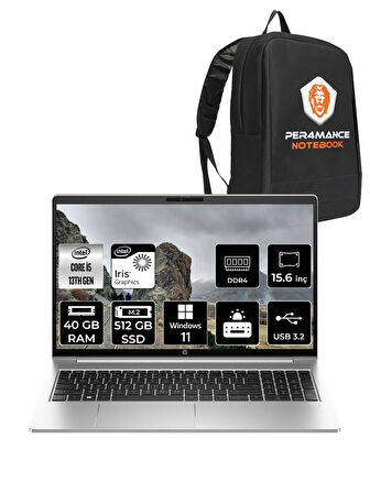 HP ProBook 450 G10 İ5 1334U 40GB RAM 512GB SSD 15.6'' FHD IPS W11H Dizüstü Bilgisayar & PER4 ÇANTA 