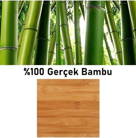 3 Katlı Bambu Kitaplık 60x23x72 cm Doğal Ahşap Görünümlü Çok Amaçlı Dekoratif Raf