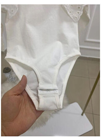 KIZ ÇOCUK PAMUKLU KOL KISMI GÜPÜRLÜ ÇIT ÇITLI BODY GÜNLÜK