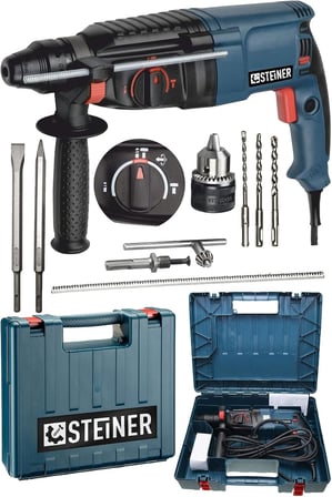 Steiner Alman 3000 Watt Darbeli Matkap Kırıcı Delici Hilti + 1 Adet Mandren + 5 Adet Uç