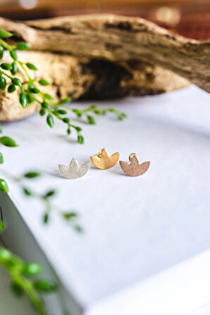 Mini Lotus Küpe Silver