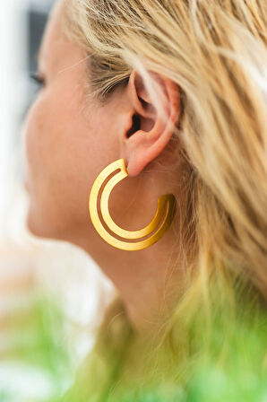 Hoop Küpe Gold