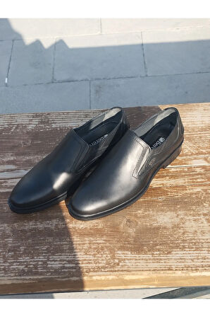 Yazlık Erkek Kundura Hakiki İç Dış Deri Faylon Taban Bağcıksız Hafif Taban