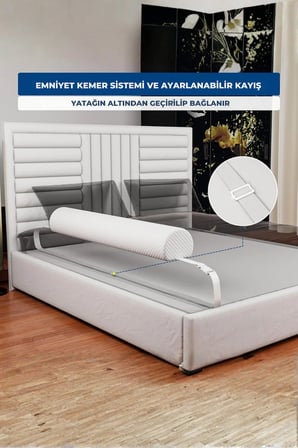 Saby Yeni Nesil Sert Sünger Yatak Koruma Bariyeri 168 cm