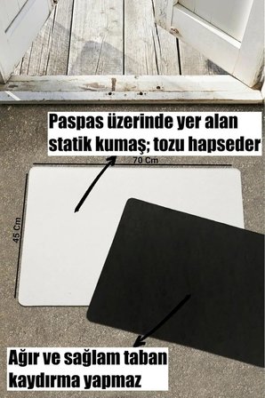 KARMAT Limon Temalı Paspas, Hello Yazılı Paspas, Kapı Önü Paspası sarı-45 x 70
