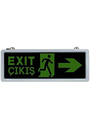 Led Işıklı Acil Exit Çıkış Çift Yönlü Armatürü Levhası(KURUMSAL)
