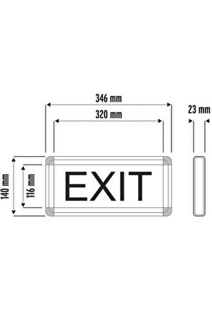 Led Işıklı Acil Exit Çıkış Çift Yönlü Armatürü Levhası(KURUMSAL)