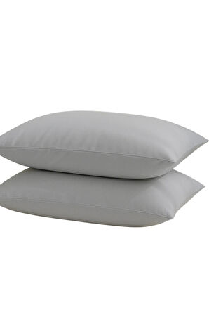 2'li Vakumlu Yastık Seti Gri Dış Kumaş 50x70 cm
