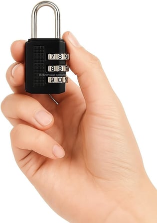 Busstier Şifreli Mini Asma Kilit 5.5 cm Dayanıklı Çanta Valiz ve Dolap Kilidi Seyahat İçin Güvenli Kullanım (1 Adet)