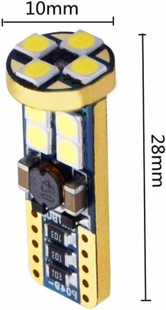 12 Ledli Park Plaka Tavan Ampulü T10 Led Dipsiz W5W Canbus - BEYAZ