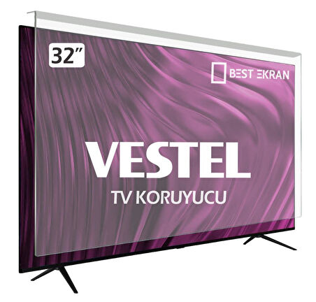 Vestel 32FA9740 Tv Ekran Koruyucu - Vestel 32" inç Kırılmaz Tv Ekran Koruyucu Camı