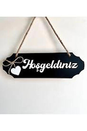 Ahşap Kapı Süsü Hoşgeldiniz Kabartma Yazılı Kapı Dekor Süsü Hediyelik Ev Dekorasyon