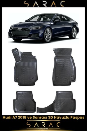 Audi A7 2023 Model Araca Özel 3d Havuzlu Paspas