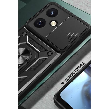 Vivo Y27 Kılıf Pars Lens Yüzüklü Silikon - Gold