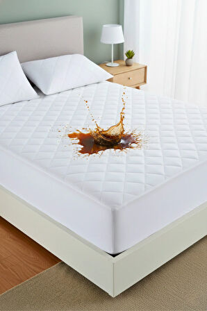 Adelya Kapitone Fitted Full Kenar Su Sıvı Geçirmez Yatak Koruyucu Alez Tek Çift Battal 10 Ebat