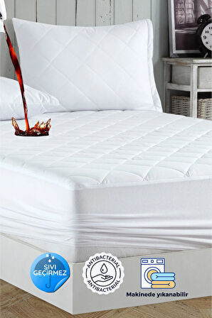 Adelya Kapitone Fitted Full Kenar Su Sıvı Geçirmez Yatak Koruyucu Alez Tek Çift Battal 10 Ebat