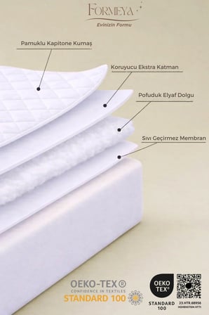 Adelya Classic Kapitone Fitted Full Kenar Su Sıvı Geçirmez Alez Yatak Koruyucu Tek Çift Battal