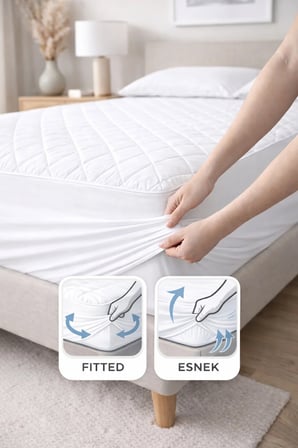 Adelya Classic Kapitone Fitted Full Kenar Su Sıvı Geçirmez Alez Yatak Koruyucu Tek Çift Battal