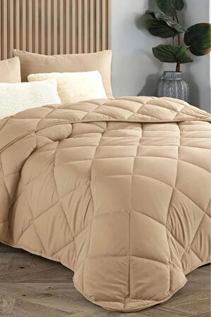 Bej Soft Slikon Yorgan Tek Kişilik 155*215