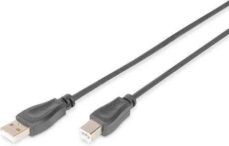 Assmann Ak-300105-030-S Usb 2.0 Bağlantı Kablosu, Tip A - B Erkek/Erkek, 3, 0 M, Usb 2.0 Uyumlu, Bl