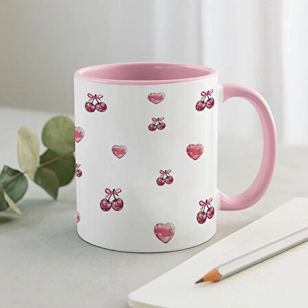 Disko Topu Desenli Pembe Kupa Bardak