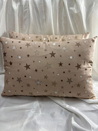 Desenli Fermuarlı | 2 Adet Yastık Kılıfı Pamuklu