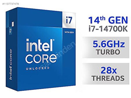 ZETTA AİRFLY X6 İNTEL CORE İ7 14700K 16GB DDR5 RAM 512GB NVME M.2 SSD 8GB RTX3060 Fredos MasaÜstü Bilgisayar ZET866501449