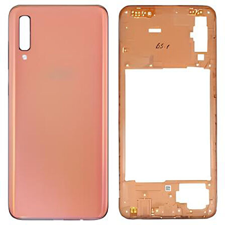 Samsung Galaxy A70  - SM-A705F FULL Kasa Arka Kapak Takım TURUNCU