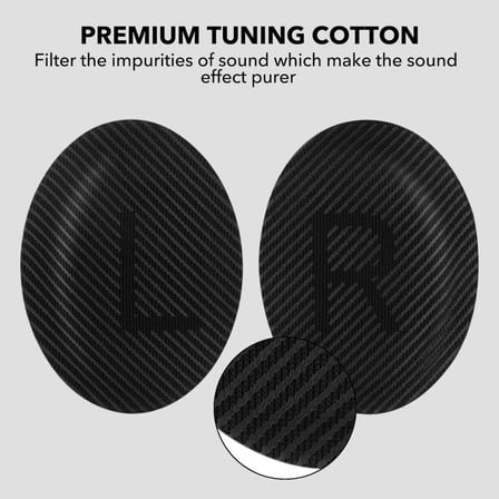 Bose Quiet Comfort için Yedek Kulak Pedleri 35 Kulak Yastığı Kiti Bose QC 35/35 II Kulaklıklar ile Uyumlu Protein Deri Hafıza Köpüğünden (Siyah)