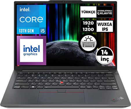ThinkPad E14 G5 i5-1335U 16GB 1TB+512GB SSD 14" WUXGA Freedos Taşınabilir Bilgisayar 21JK0004TX 012