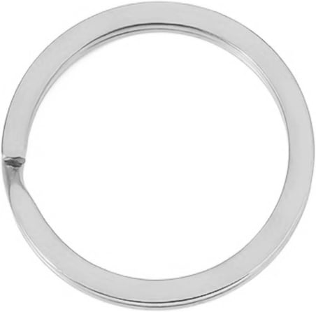 30 Adet Gümüş Renk 3 cm Metal Anahtarlık Halkası