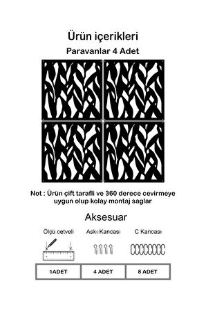 Antik Asmalar Lazer Kesim Paravan, Ahşap Seperatör, Panel Levha Seti Ahşap Oda Bölücü Desen