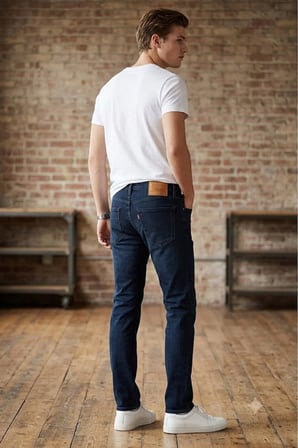511 Pamuklu Normal Bel Slim Fit Jeans Erkek KOT PANTOLON -0032 Lacivert / 29-32