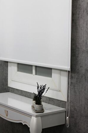 Düz Ekru Güneşlik Stor Perde