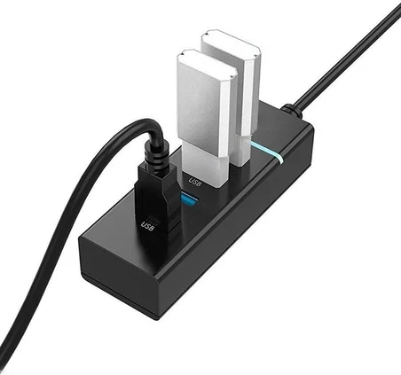 6043 4 Port Usb 3.0 Çoğaltıcı Çoklayıcı Hub Adaptör Switch Hız: Usb3.0-5Gbit/Sn 4 Adet Usb3.0 Kablo Uzunluğu: 30 cm 4 Farklı Cihazı Usb3.0 Hızında Tek Noktadan Aynı Anda Bağlayın