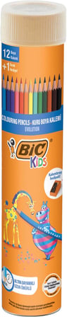 Kids Evolution Kuru Boya Kalemi 12'li Metal Tüp, Kıymık Oluşturmaz, Çiğnemeye Karşı Dayanıklı, Kolay Açılır