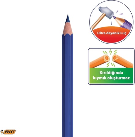 Kids Evolution Kuru Boya Kalemi 12'li Metal Tüp, Kıymık Oluşturmaz, Çiğnemeye Karşı Dayanıklı, Kolay Açılır