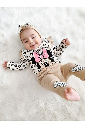 Leopar Detaylı Mickey Takım