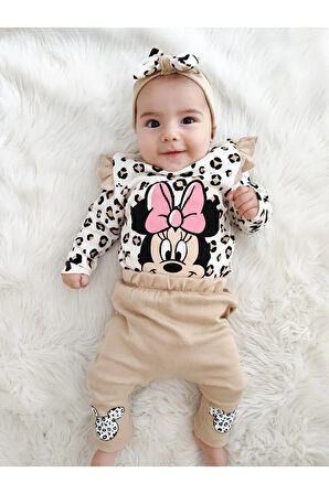 Leopar Detaylı Mickey Takım