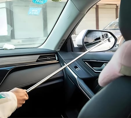 100 cm Uzayabilen Teleskopik Kompakt Mini Çekpas Su Sıyırıcı Silikon 6,5 cm Cam Sileceği Çekçek