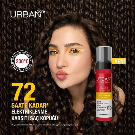 URBAN Care Hibiscus &amp; Shea Butter Elektriklenme Karşıtı Saç Bakım Köpüğü-200 ML