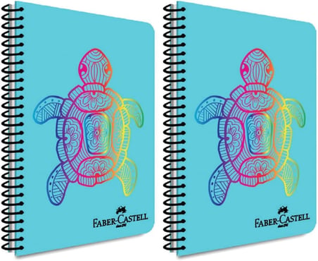 Faber-Castell Yüz Tasarımlı Spiralli Defter, A4, 120 Yaprak, 70g Kağıt, Çizgili, Dayanıklı Kapak, Kolay Açılan Spiral Cilt, Asorti Renkler